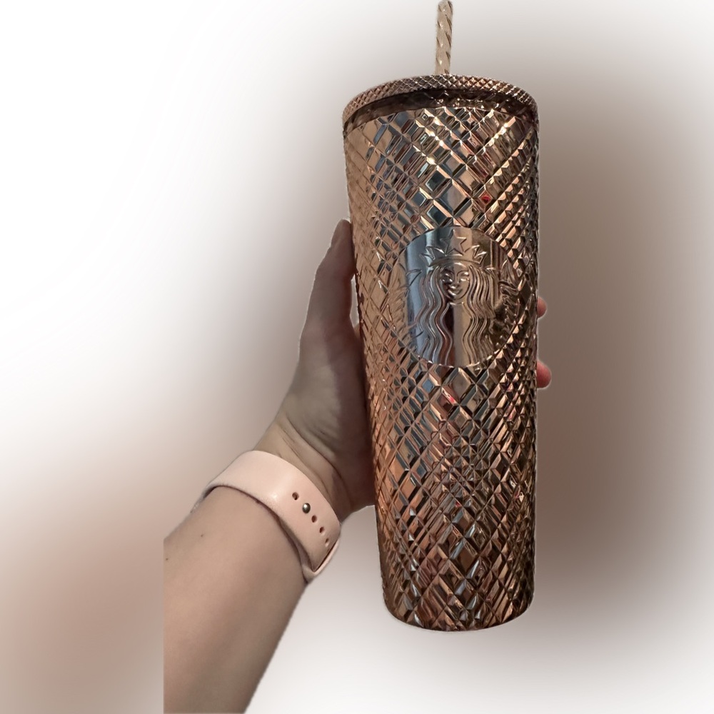 Starbucks- Gold Chrome Jeweled Cold Cup